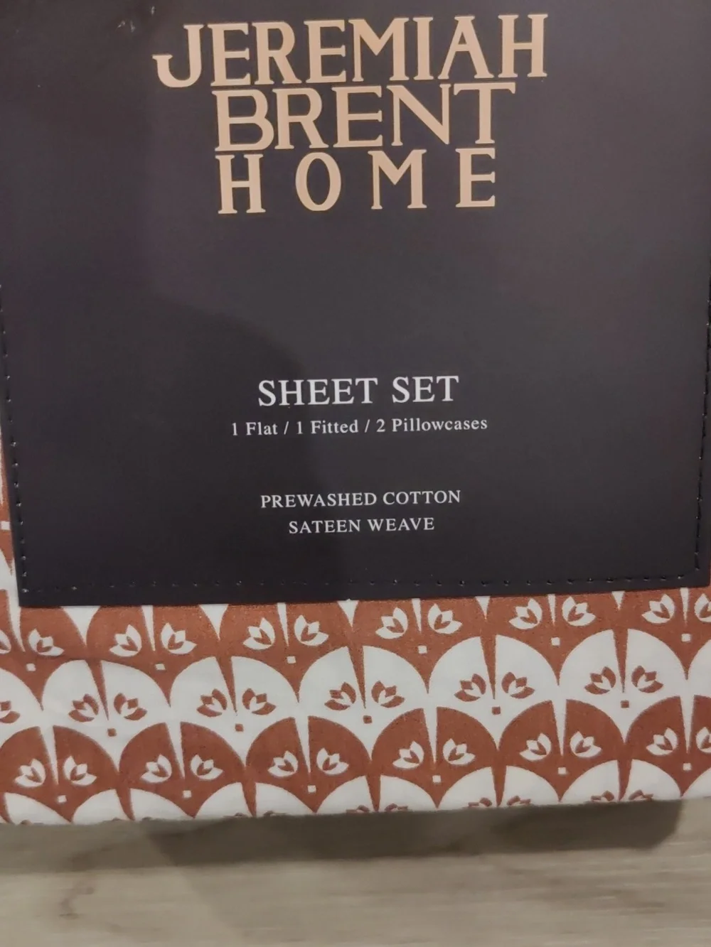New!JEREMIAH Brent Home Cotton Blend  Patterned Sheet Set Sateen weave Y2K